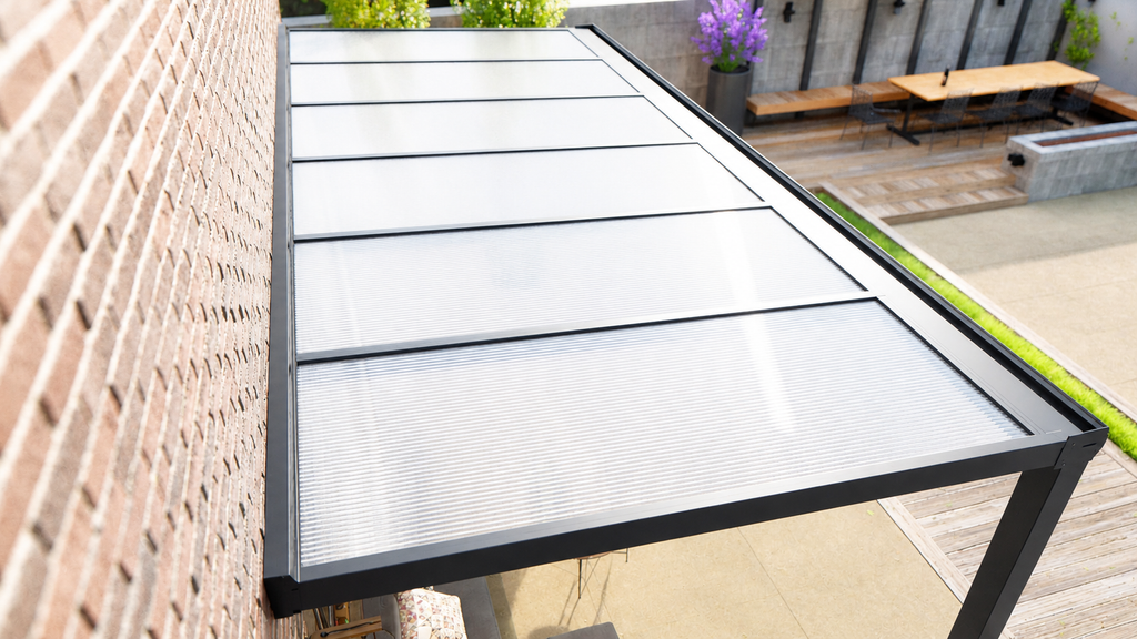 Veranda | Polycarbonaat | Antraciet | Opaal | 3.06 x 2.5 meter