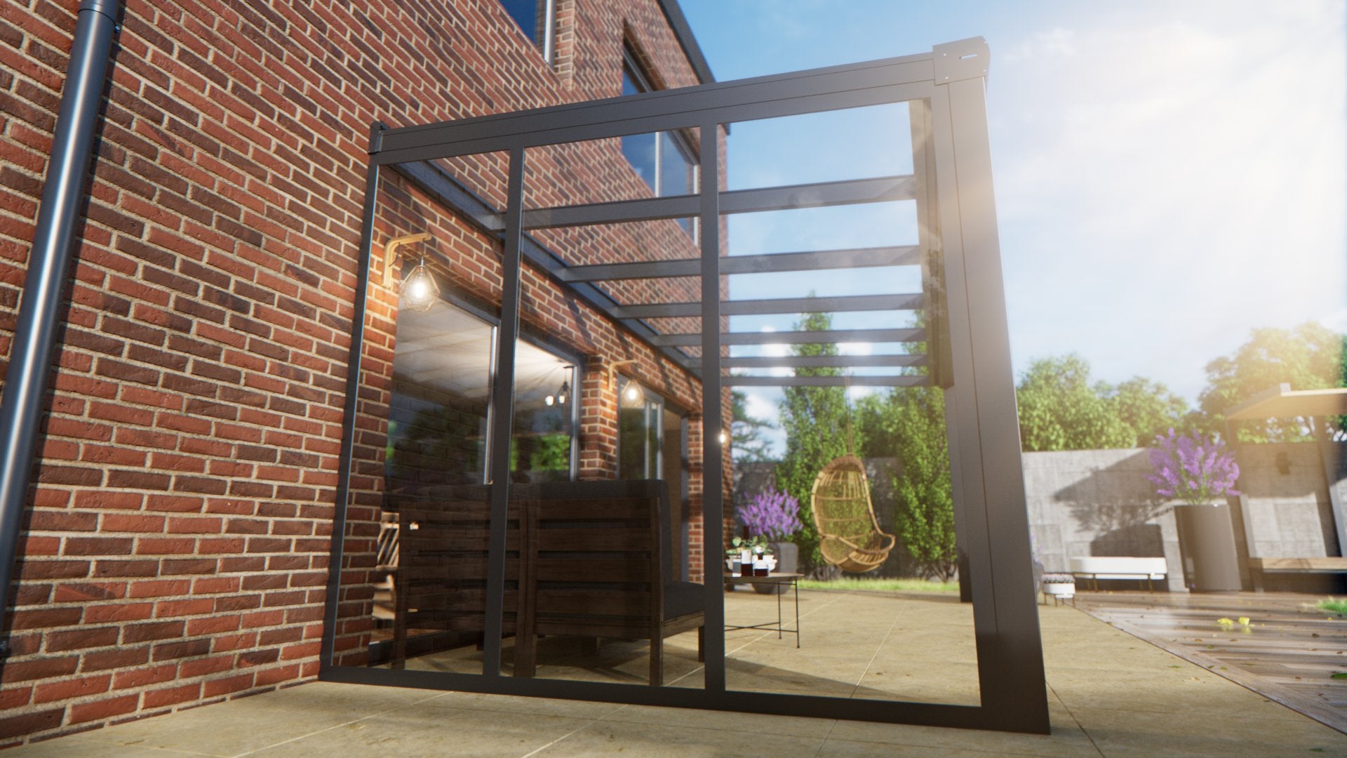 All-glass side panel