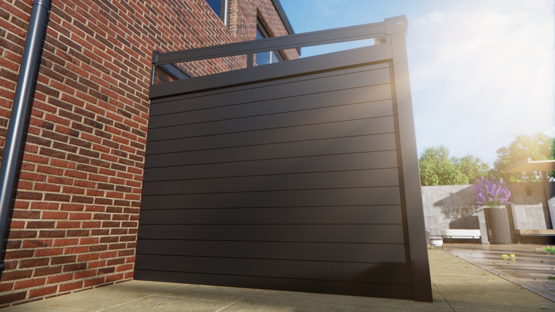 Side panel aluminum & glass spigot
