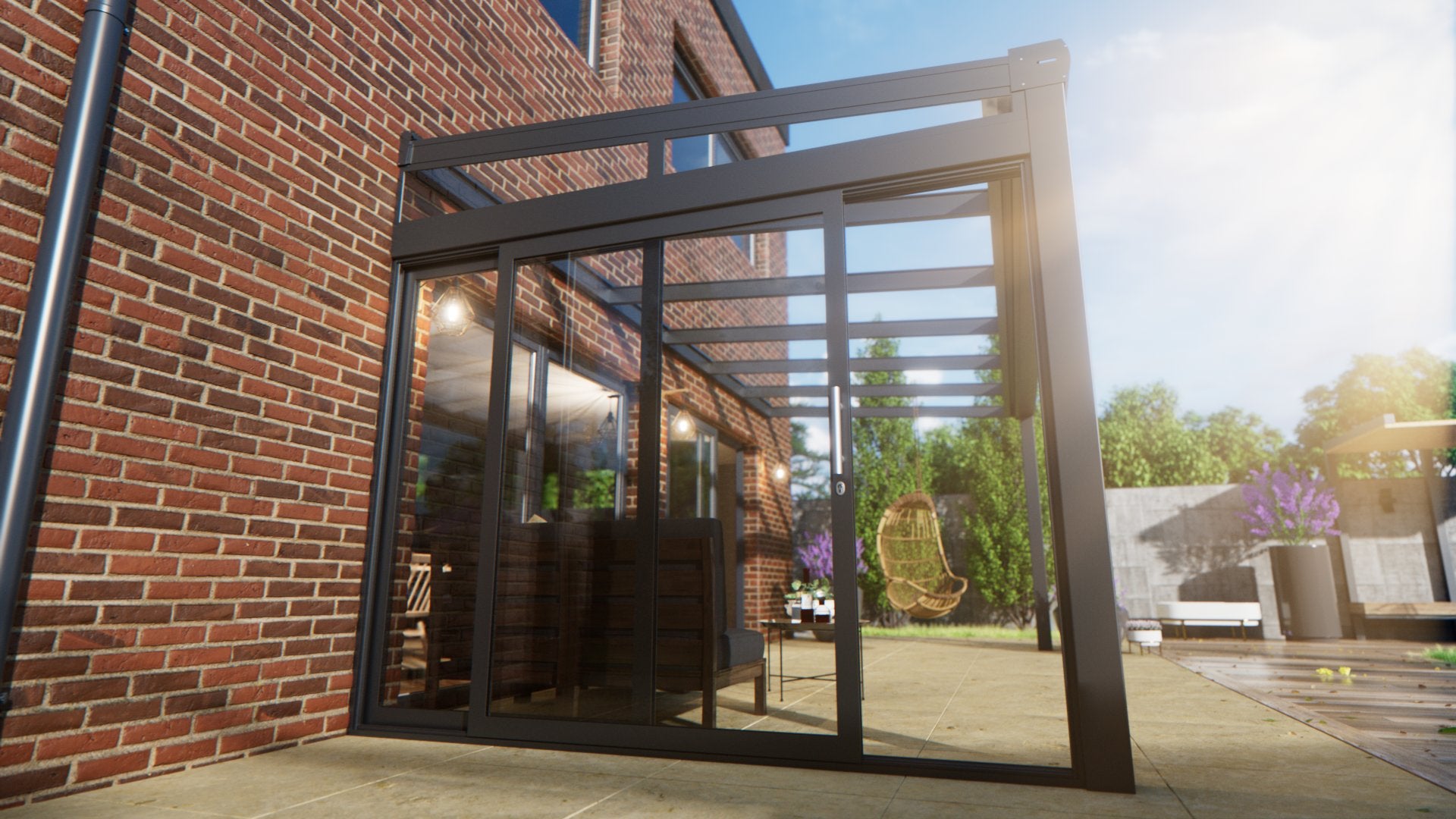 Sliding door & glass facet