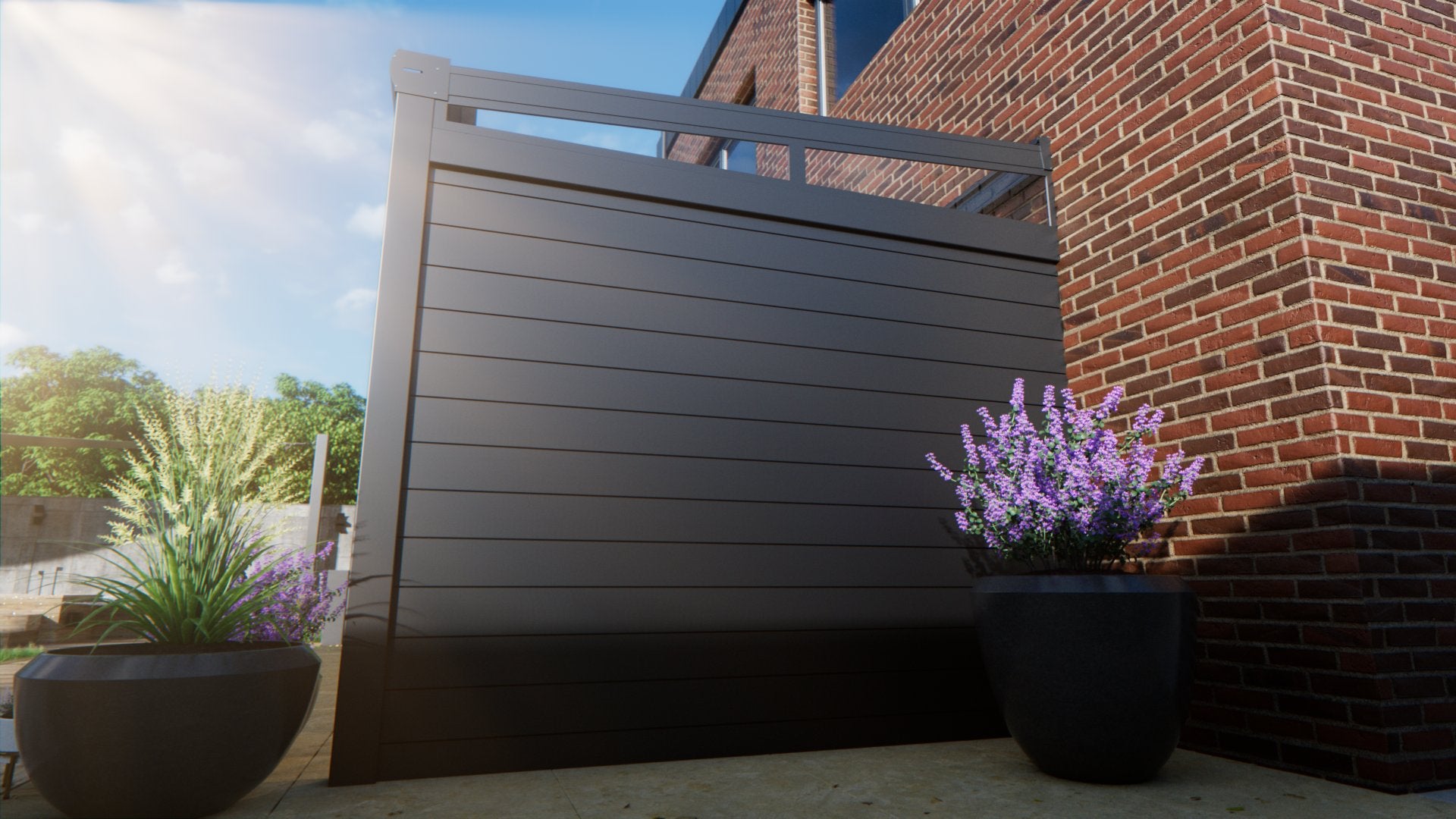 Side panel aluminum & glass spigot