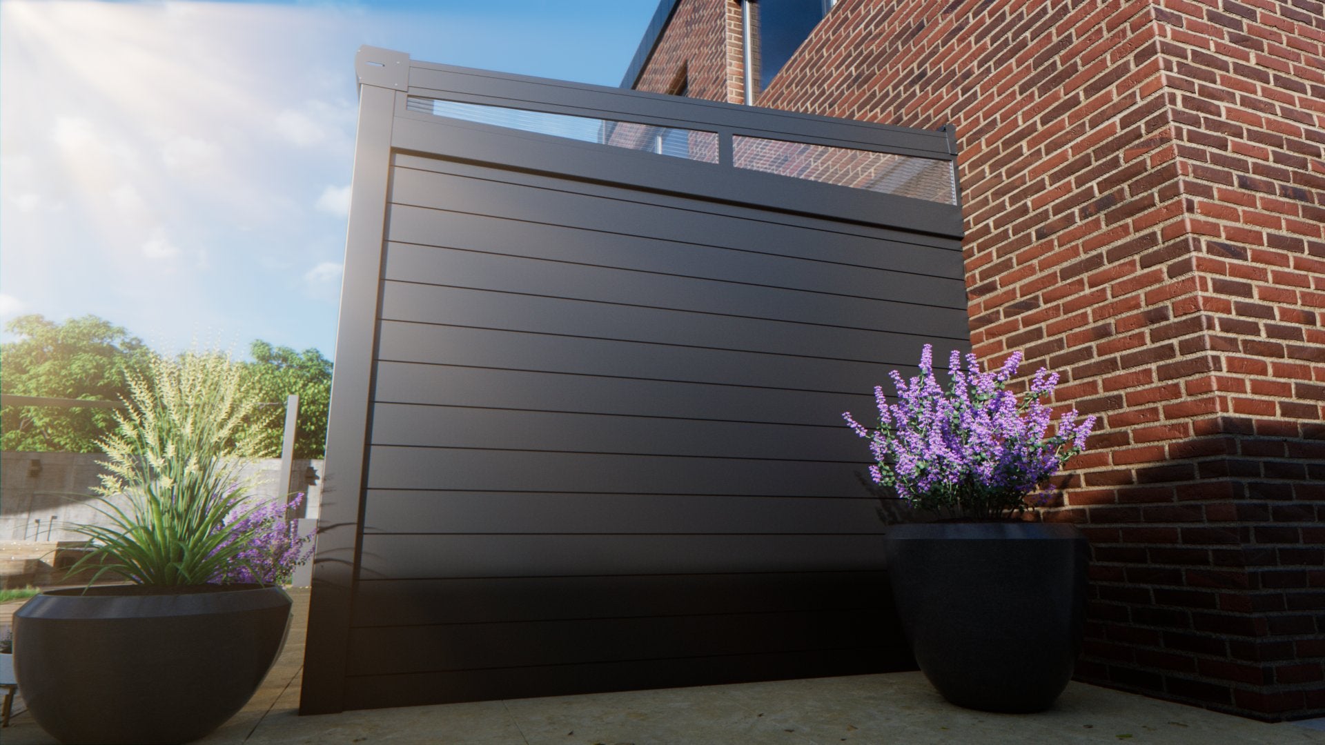 Side wall aluminum & polycarbonate mirror