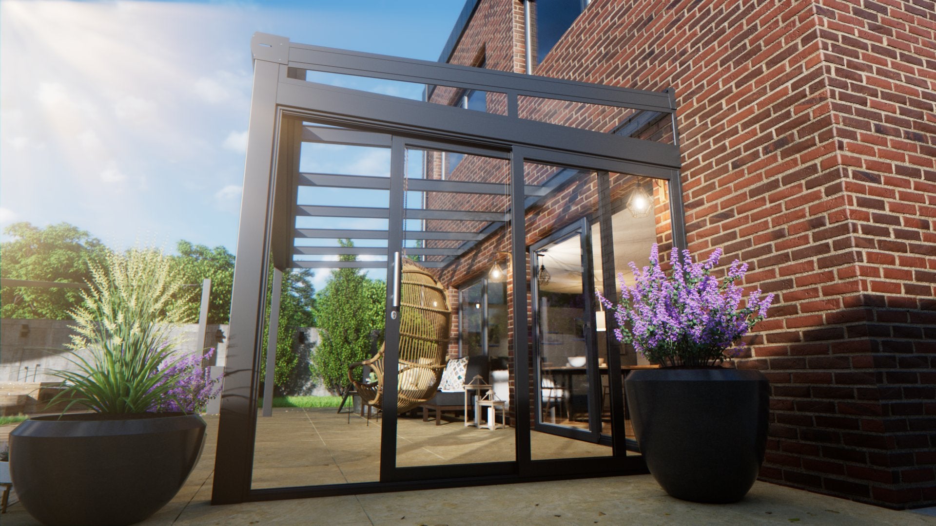 Sliding door & glass facet