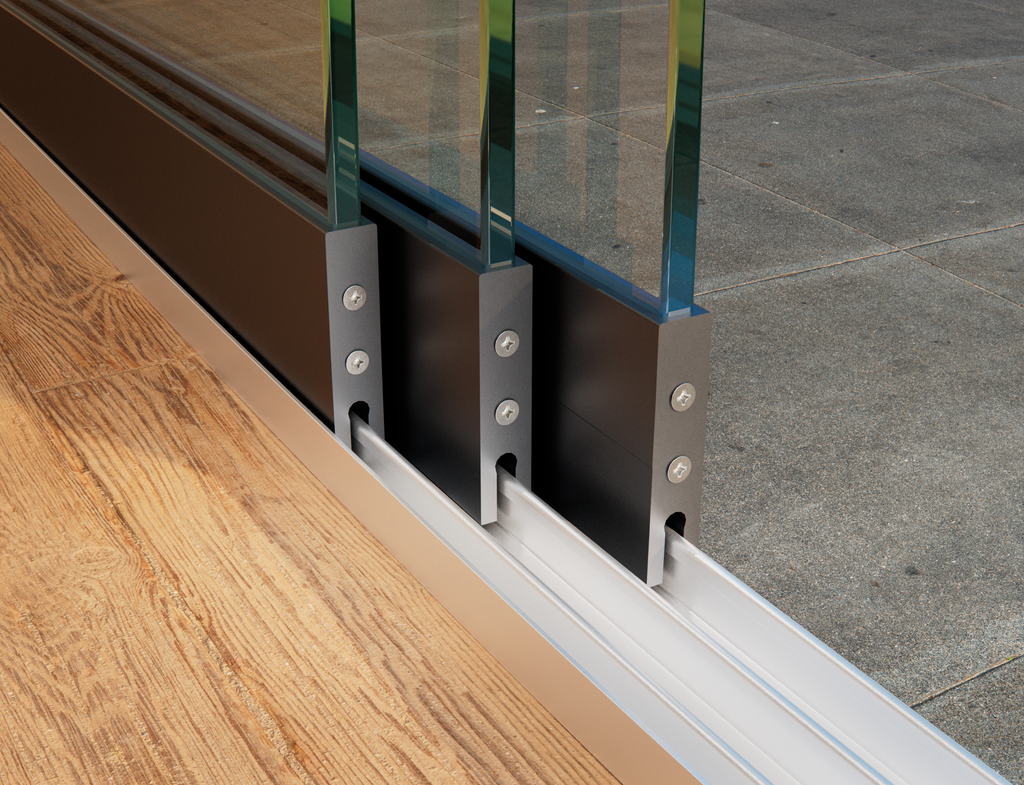 3-Rail Glazen Schuifwand