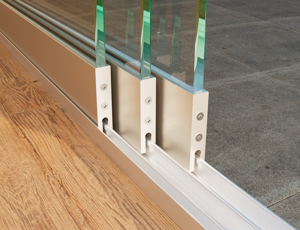 3-Rail Glazen Schuifwand