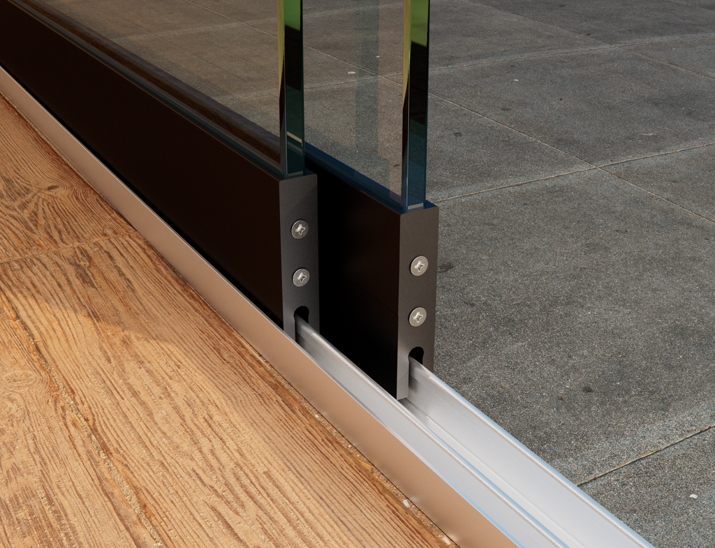 2-Rail Glazen Schuifwand