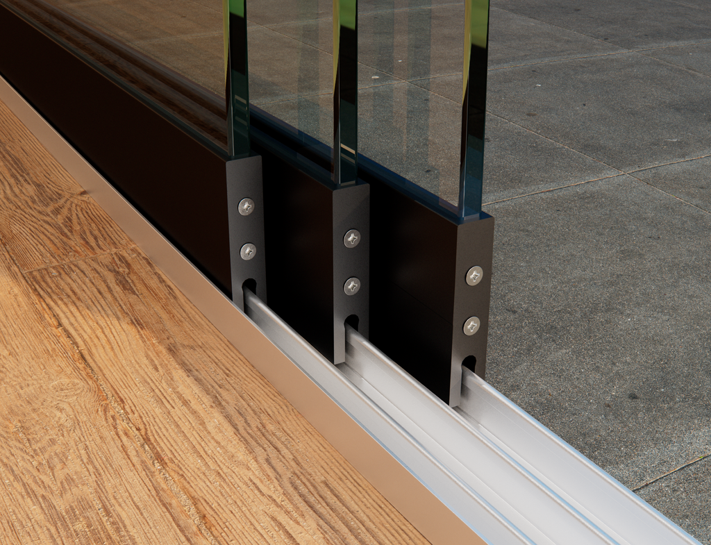 3-Rail Glazen Schuifwand