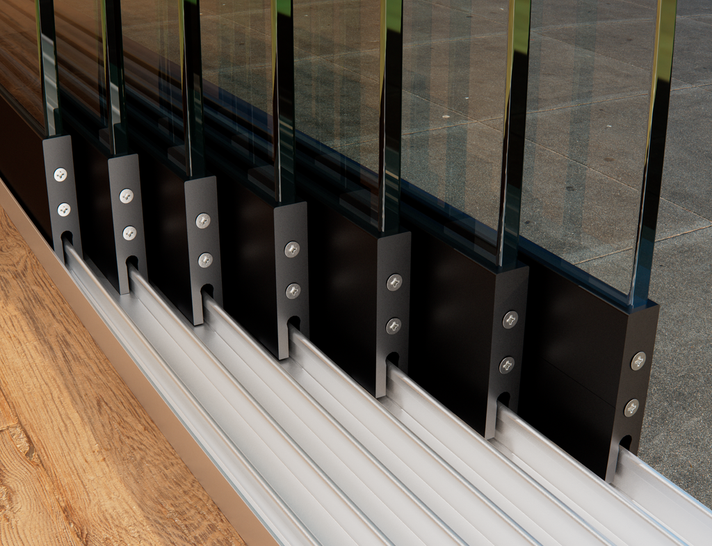 7-Rail Glazen Schuifwand