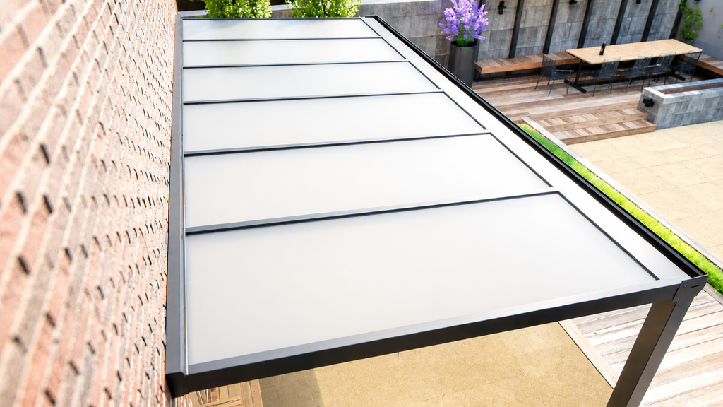 Veranda | Glasdak | Antraciet | Melk glas | 3.06 x 3.00 meter