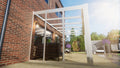 Zijwand geheel glas