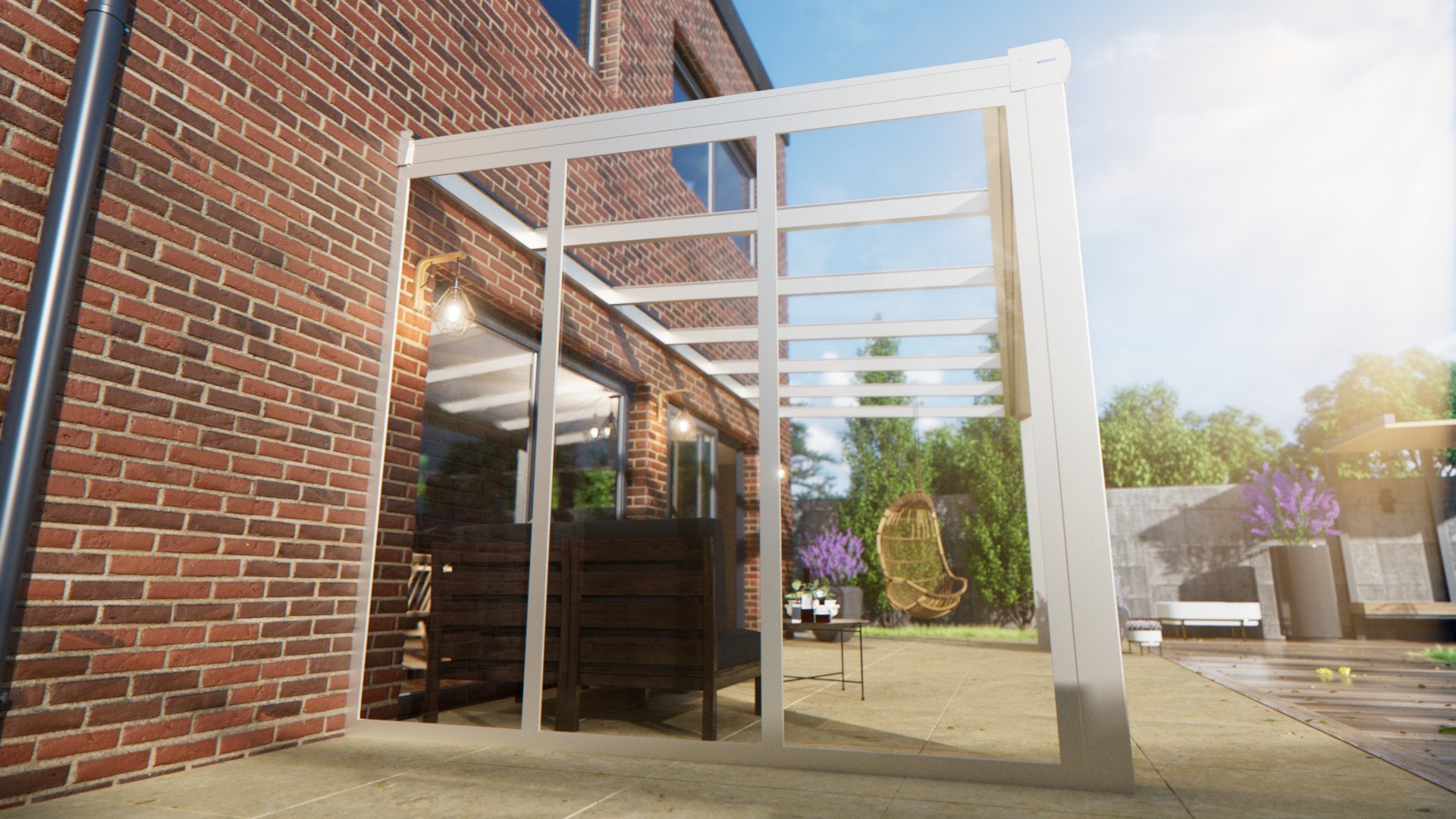 All-glass side panel