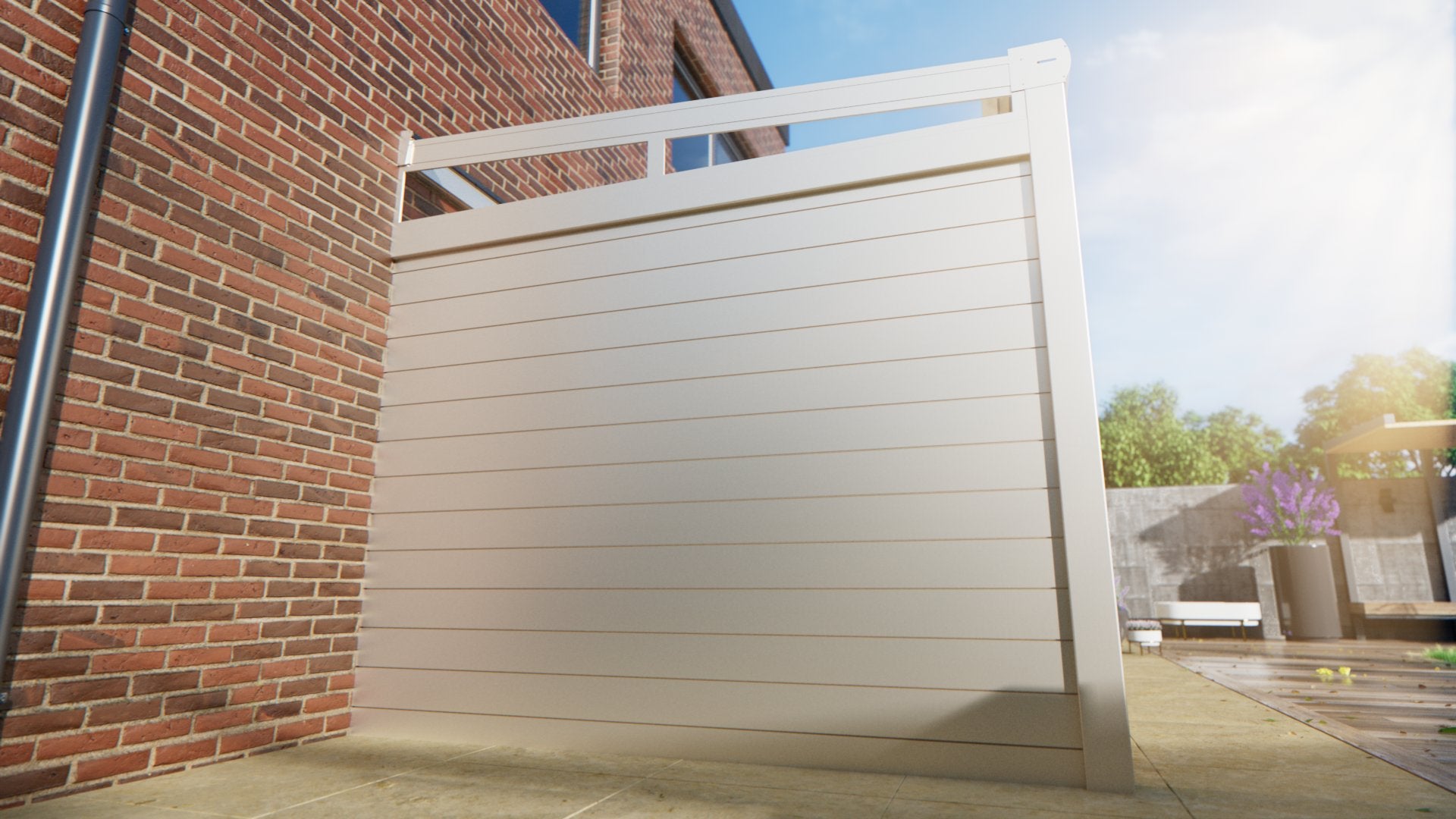 Side panel aluminum & glass spigot
