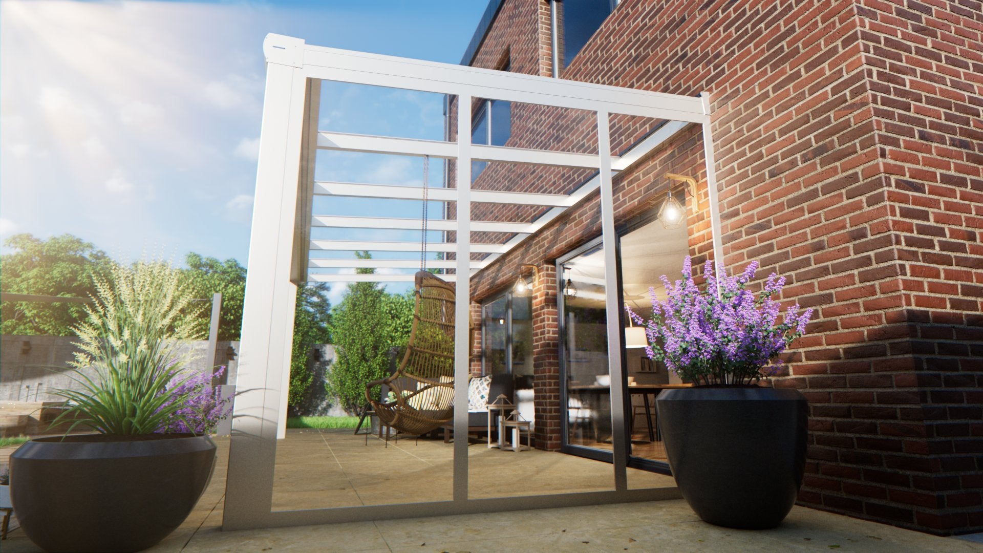 All-glass side panel