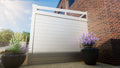 Seitenwand aus Aluminium und Glas