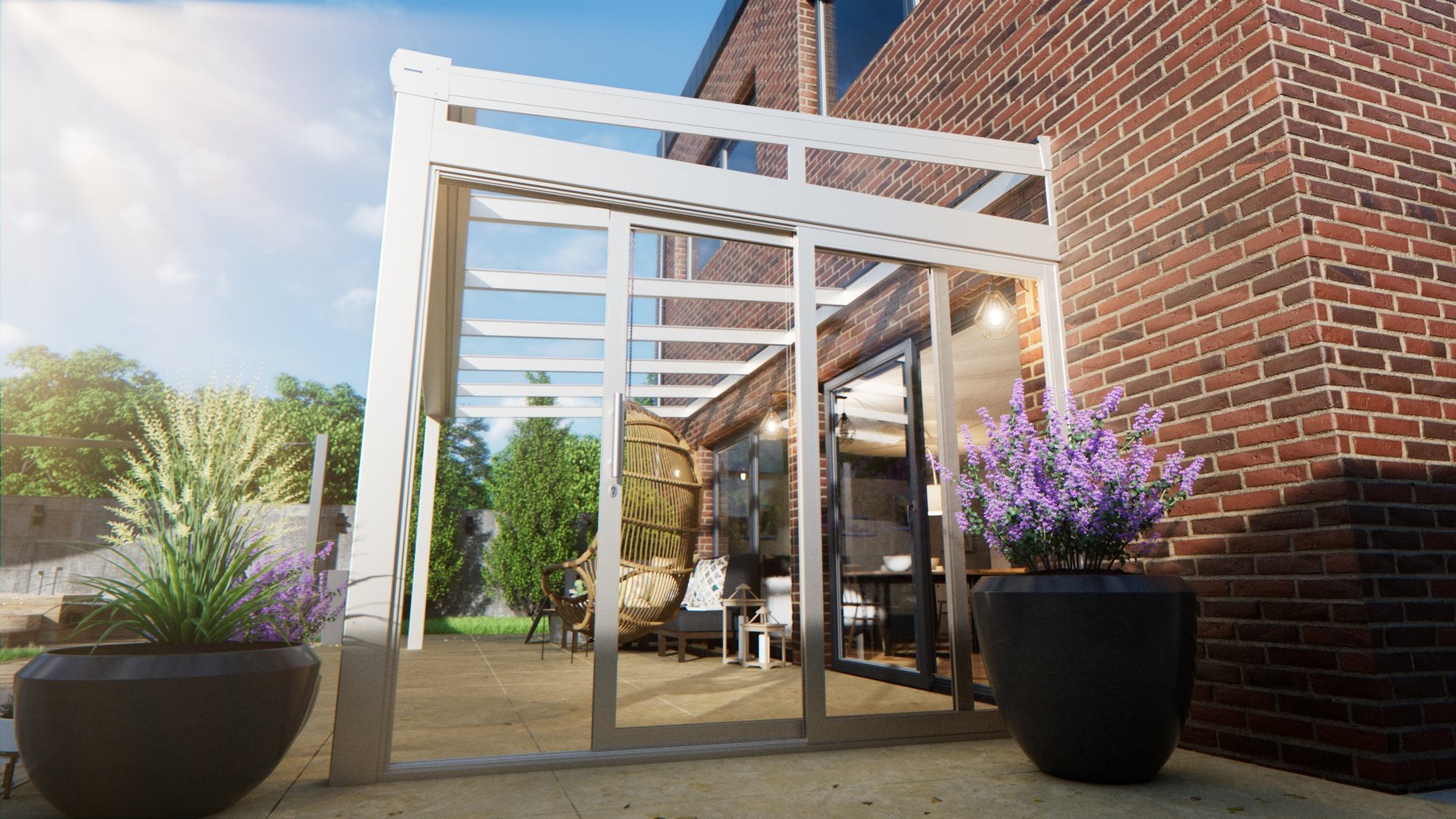 Sliding door & glass facet