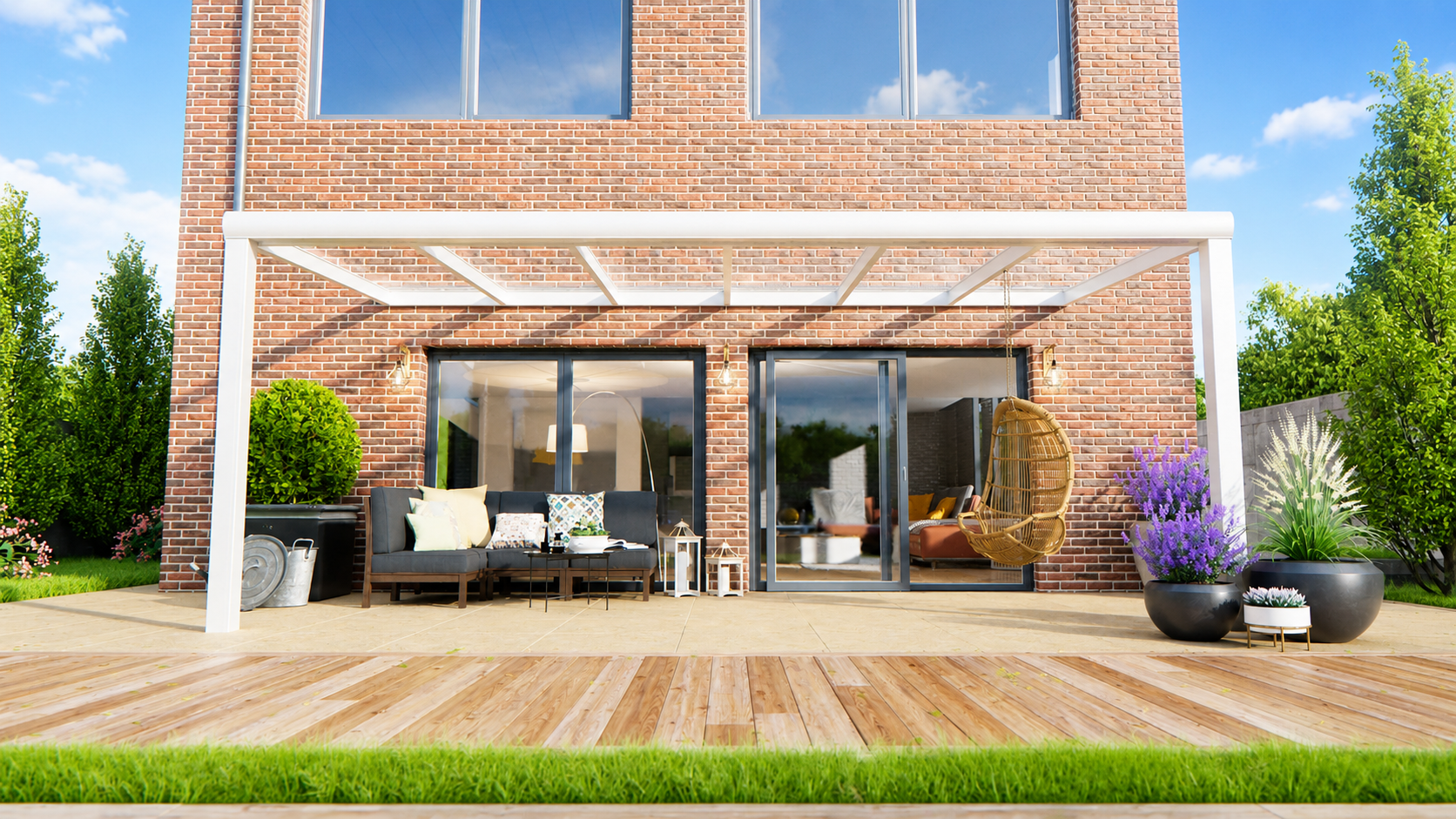 Veranda | Polycarbonaat | Crème | Opaal | 3.06 x 2.50 meter