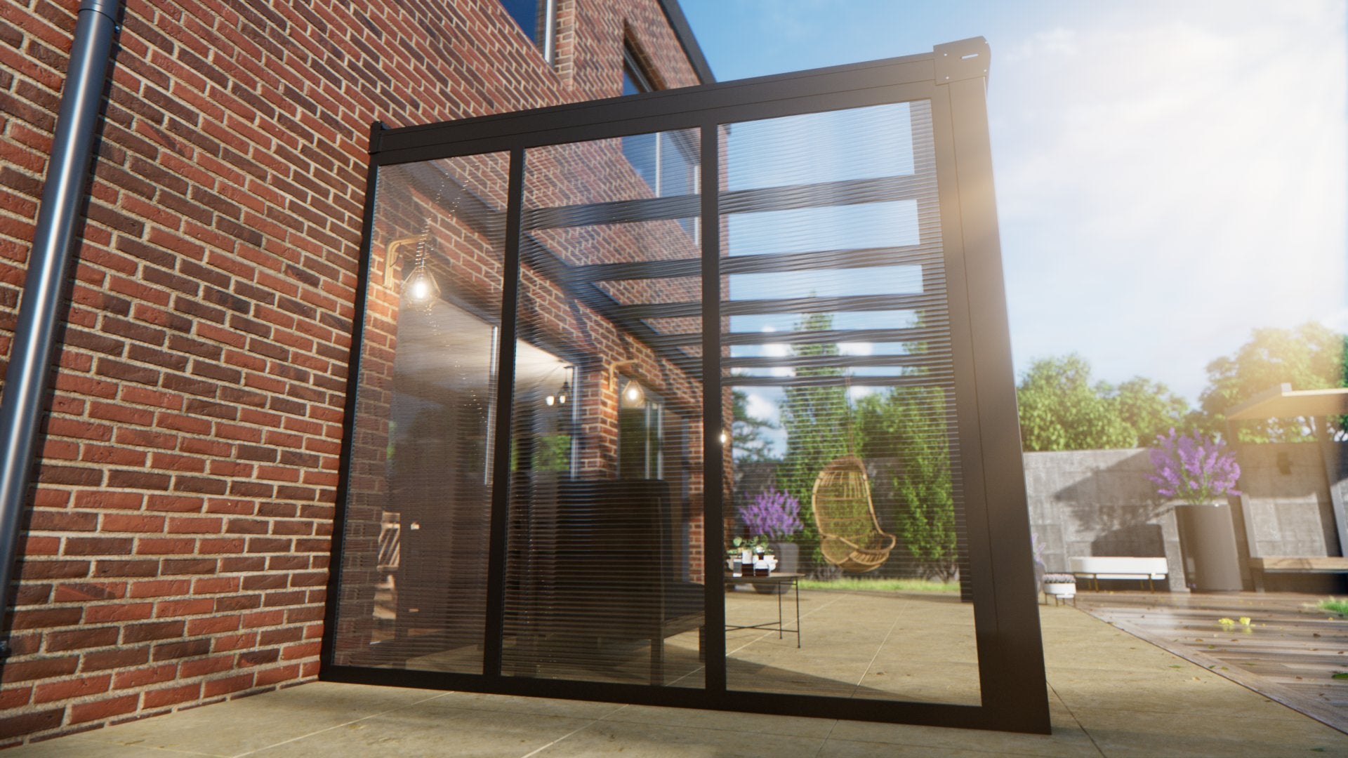 Side panel entirely polycarbonate