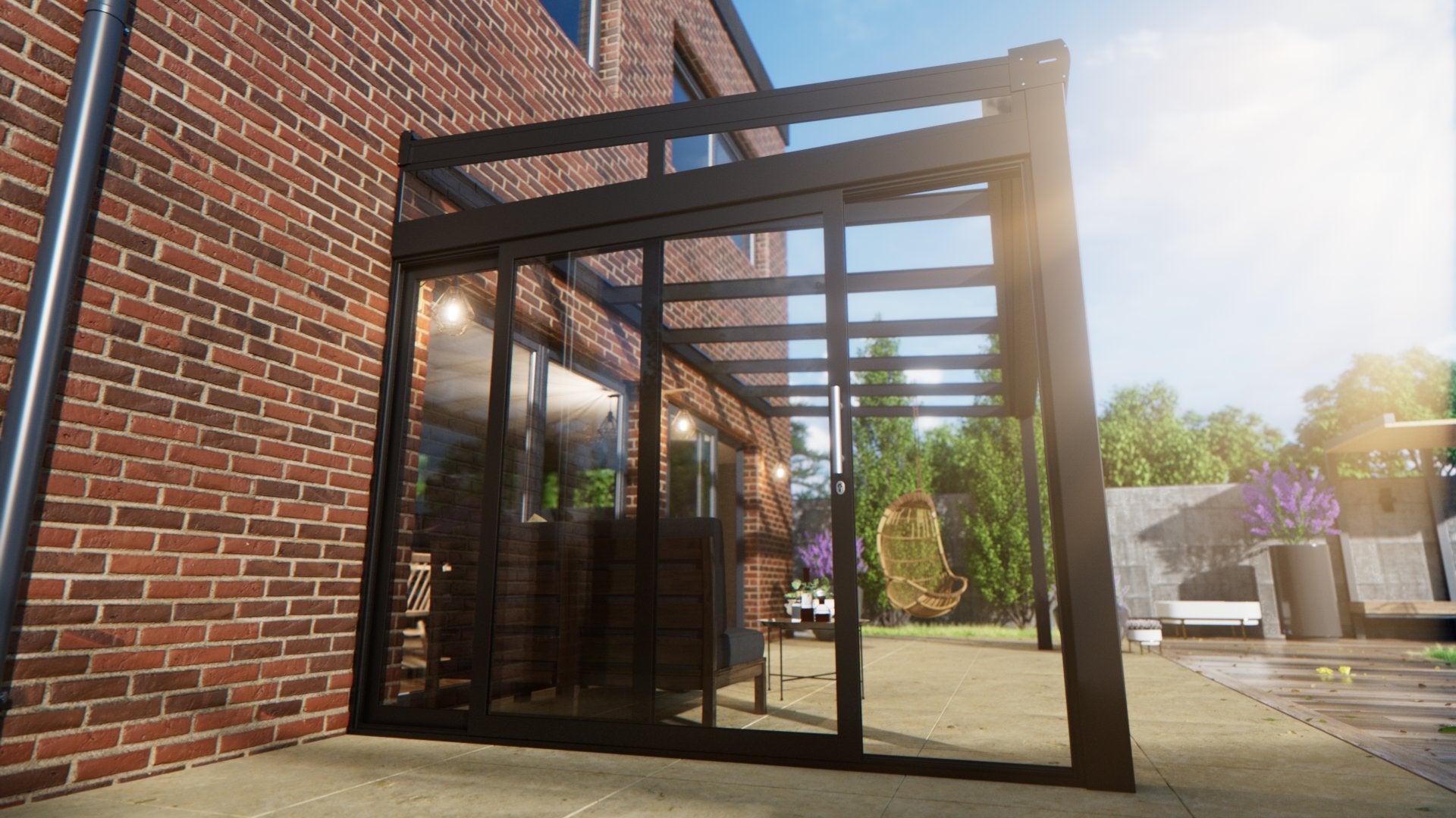 Sliding door & glass facet